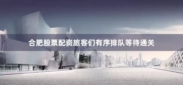 合肥股票配资旅客们有序排队等待通关